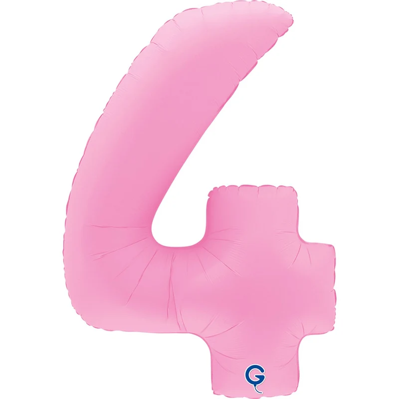 XXL Zahlen Folienballon 40"/102cm | Matte Sakura Pink