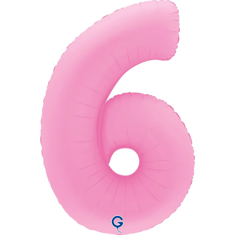 XXL Zahlen Folienballon 40"/102cm | Matte Sakura Pink