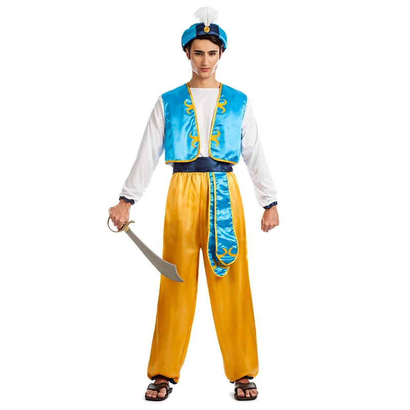Kostüm Arabischer Prinz Amir für Herren | Hemd, Hose, Weste, Gürtel und Turban