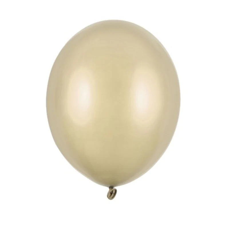 100 Stk. Luftballon Ø12cm "Uni Metallic" | Kalt Gold