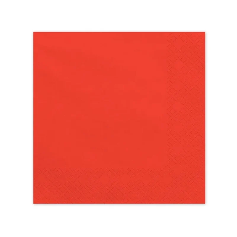 Servietten Uni 20Stk./33x33cm | Rot