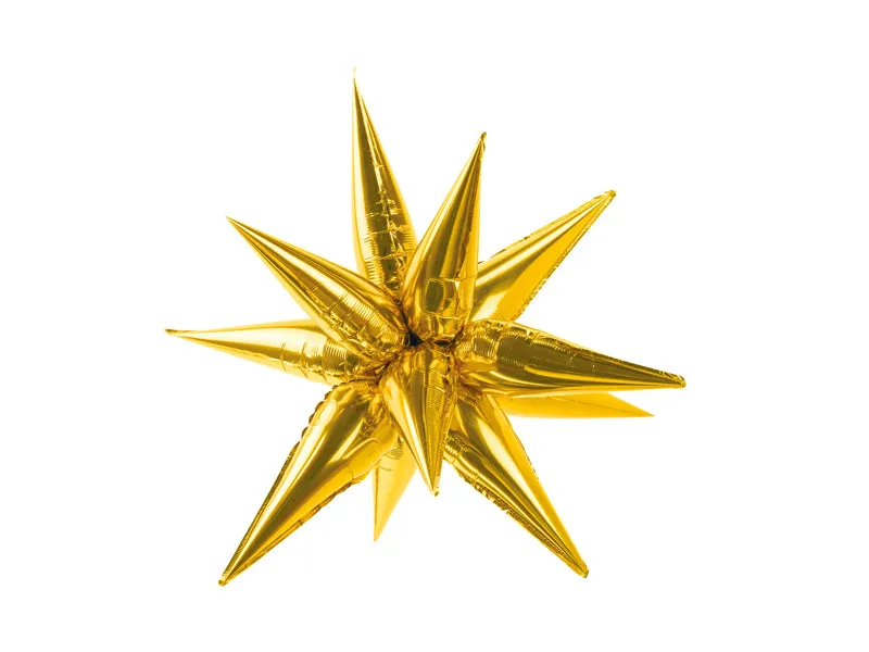 Shape Folienballon "3D-Stern" Gold | 70cm