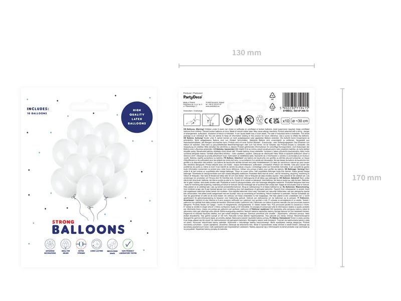 10 Stk. Luftballon Ø30cm "Uni Pastell" | Weiß