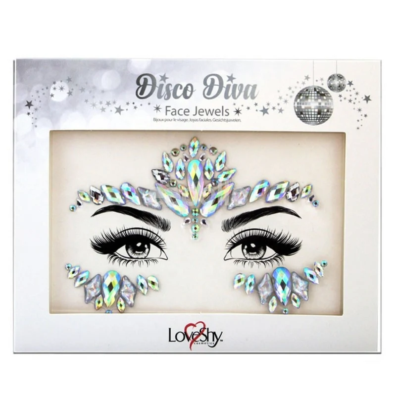 Face Jewels - Selbstklebende Glitzersteine Gesicht Körper Festival Karneval