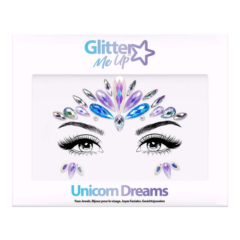 Face Jewels - Selbstklebende Glitzersteine Gesicht Körper Festival Karneval