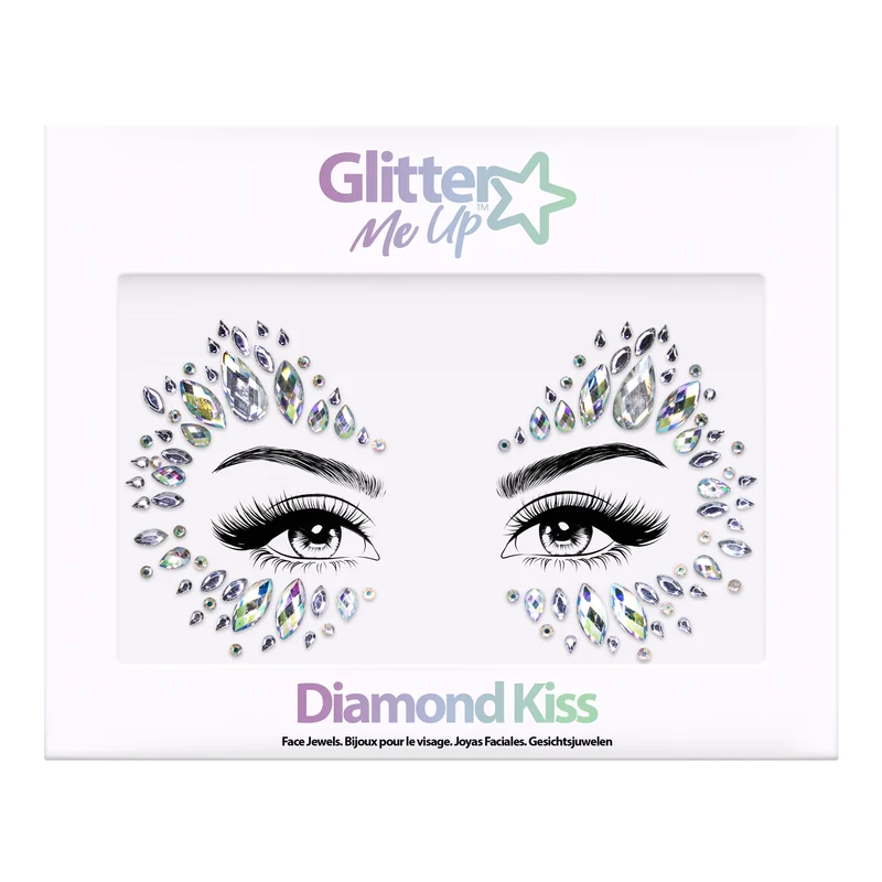 Face Jewels "Diamond Kiss" - Selbstklebende Glitzersteine