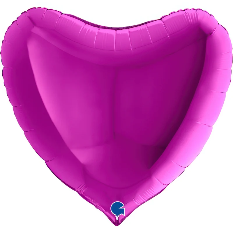 36"/Ø91cm Folienballon Uni Herz | Lila