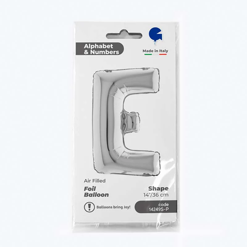14"/Ø36cm Buchstabe silber | E