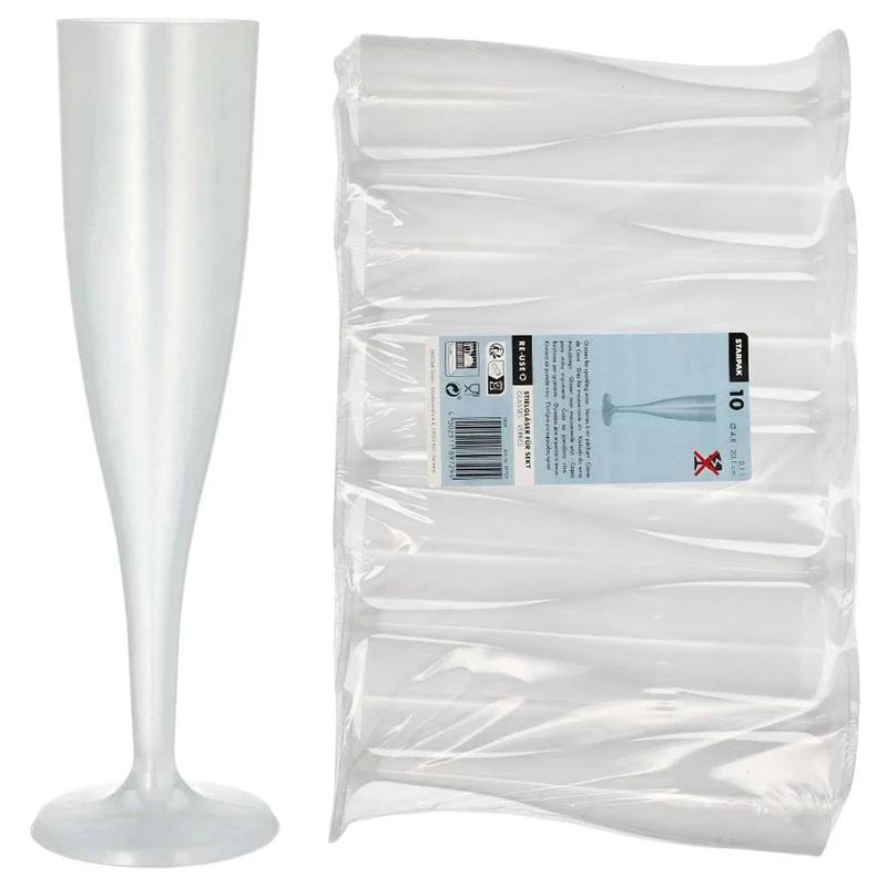 Sektgläser Mehrweg 10 Stk. | 0,1 l - Ø4,8cm - 20,1 cm