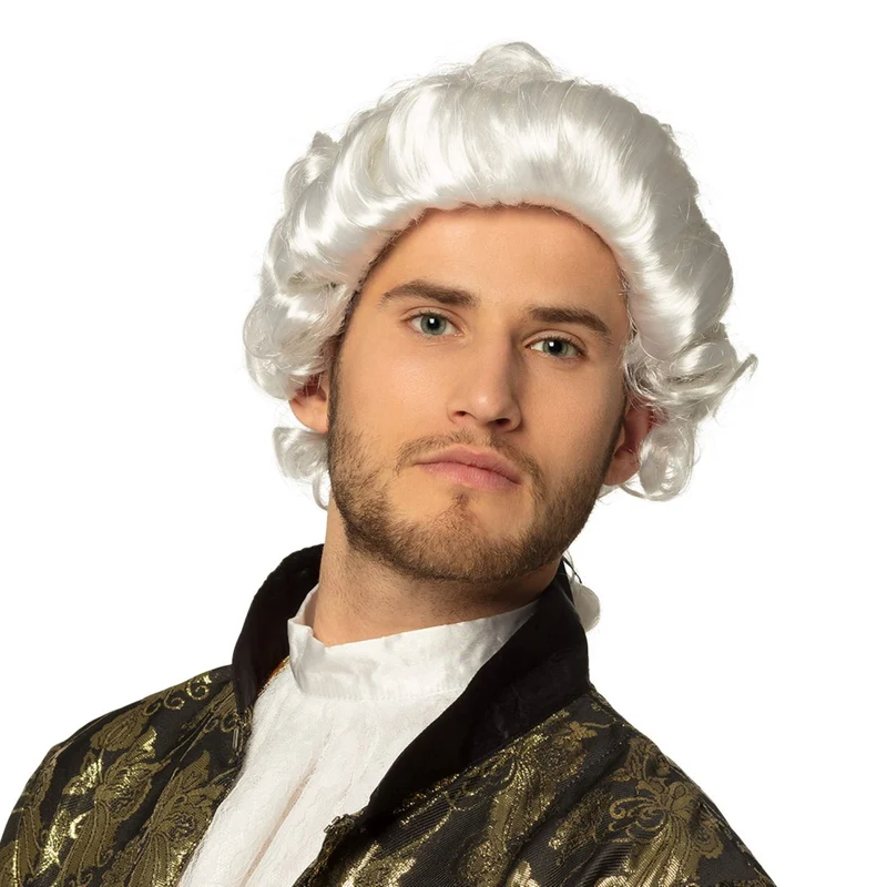 Perücke Barock für Herren | Weiß