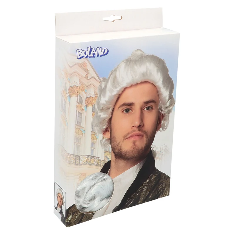 Perücke Barock für Herren | Weiß