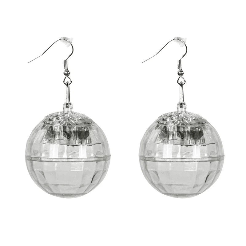 Ohrringe "Discokugel" mit LED-Beleuchtung | Silber