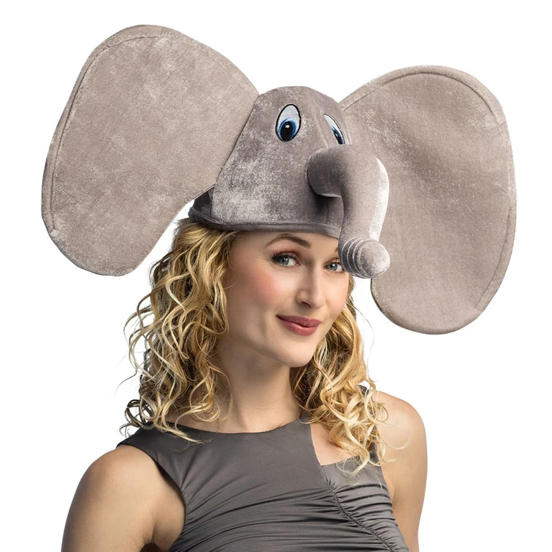 Karneval Hut "Elefant" | Grau