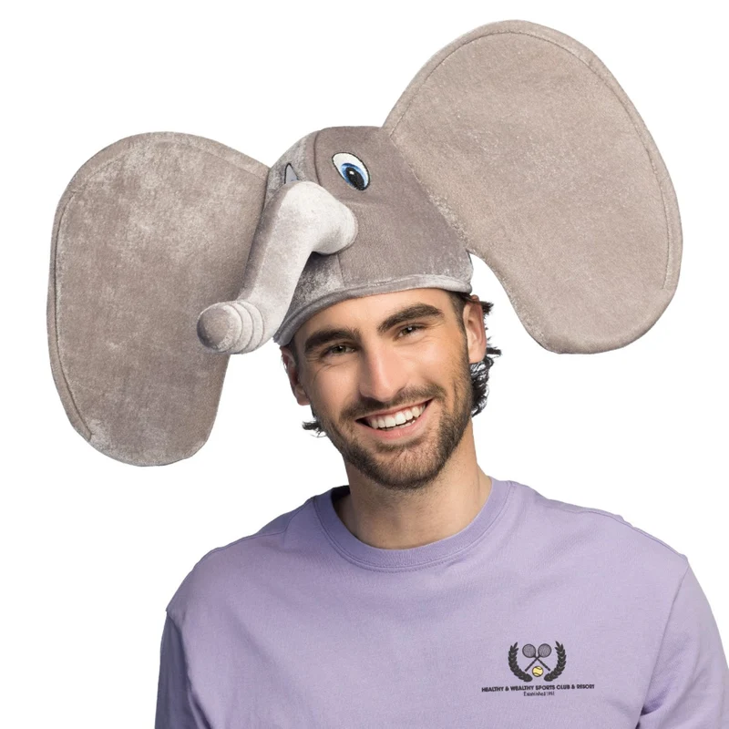 Karneval Hut "Elefant" | Grau
