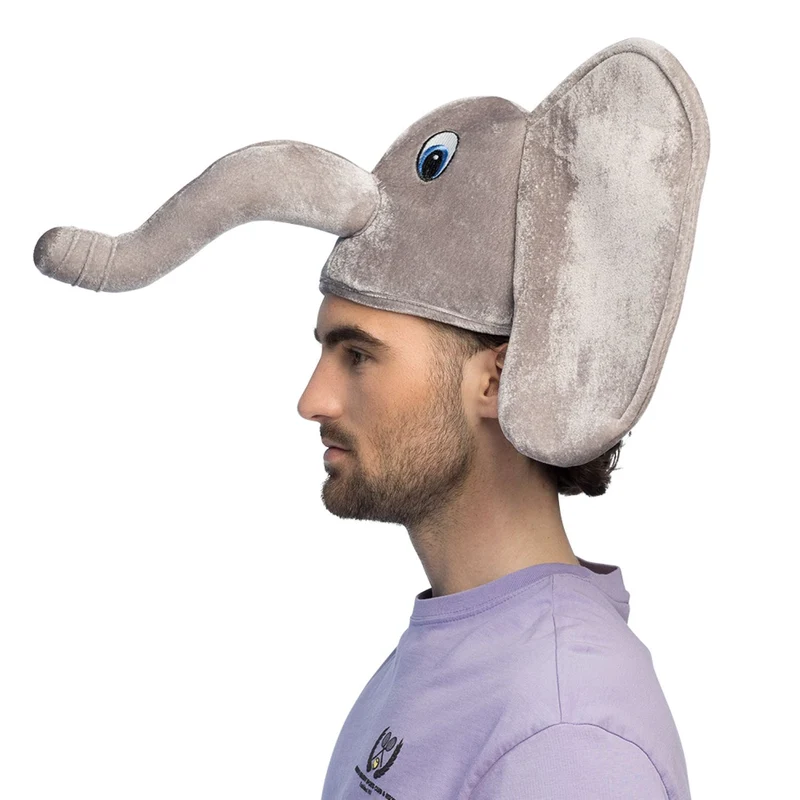 Karneval Hut "Elefant" | Grau