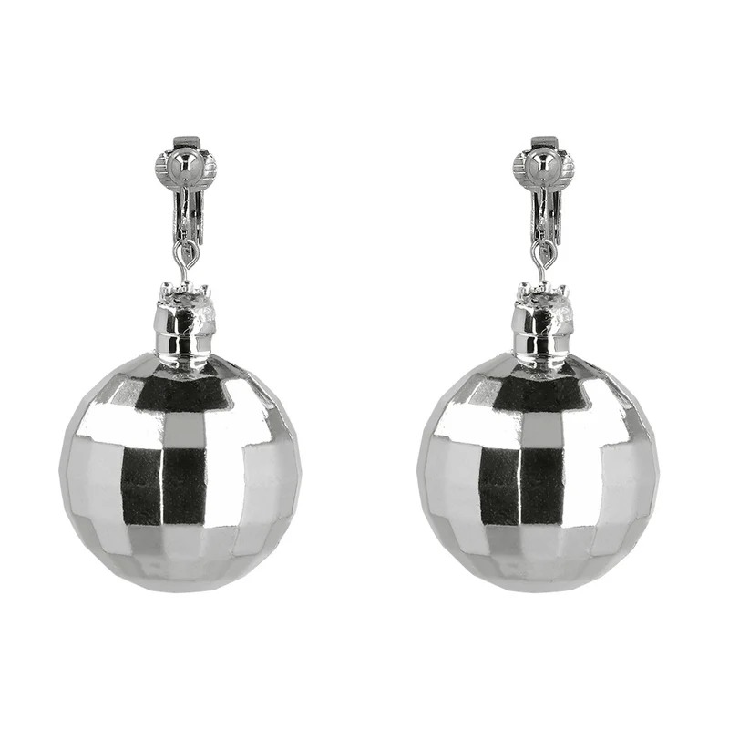 Kostüm-Set "Discokugel" 6-tlg. | Silber - Schmuck Brille Diadem