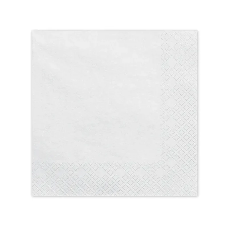 Servietten Uni 20Stk./33x33cm | Weiß
