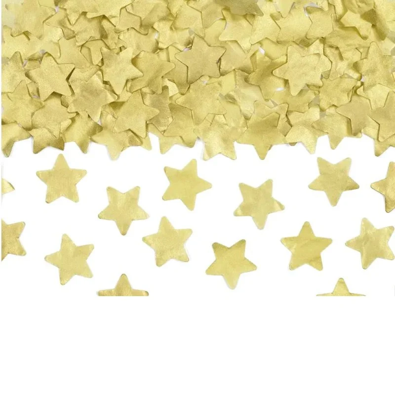 Konfettishooter 20 cm | Sterne Gold