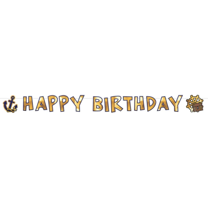"Pirates Map" | Girlande Happy Birthday 180x15cm