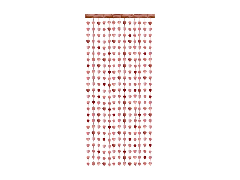 Türvorhang Herzen 100x245cm | Roségold