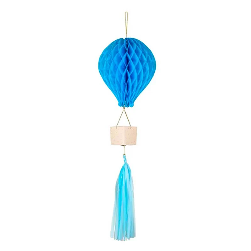 Wabenball Heißluftballon | Blau