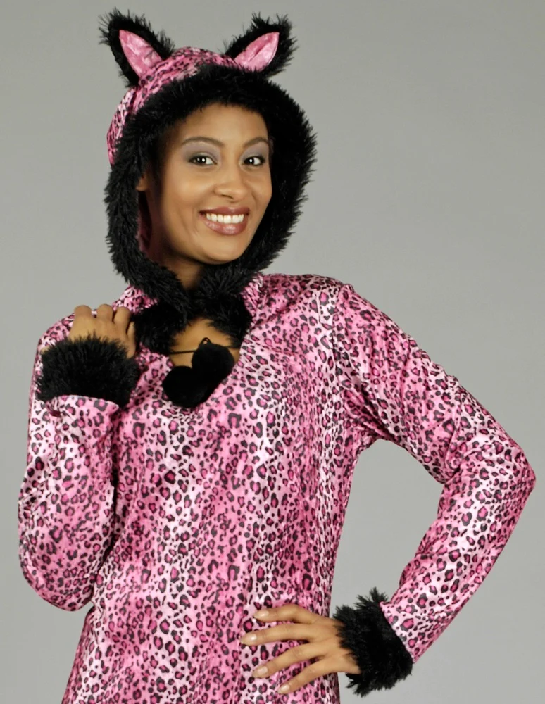 Leoparden Kostüm für Damen - Pink | Kostüm Katze
