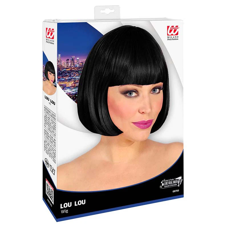 Perücke "Lou Lou" für Damen | Schwarz