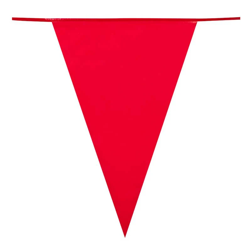 Wimpelkette PE 20x30cm L: 10m | Rot