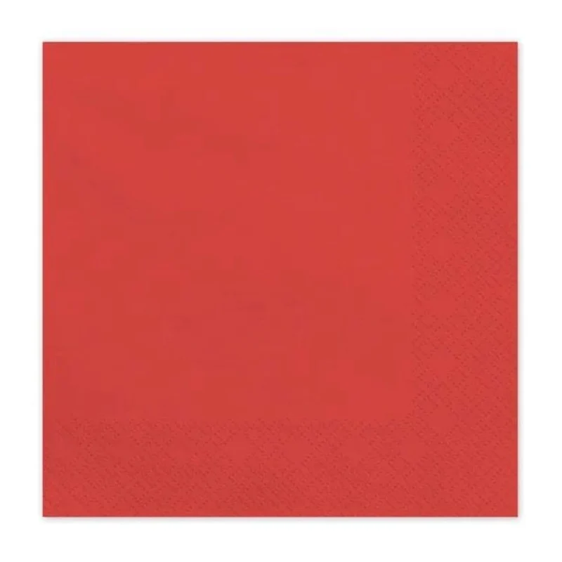 Servietten Uni 20Stk./33x33cm | Rot