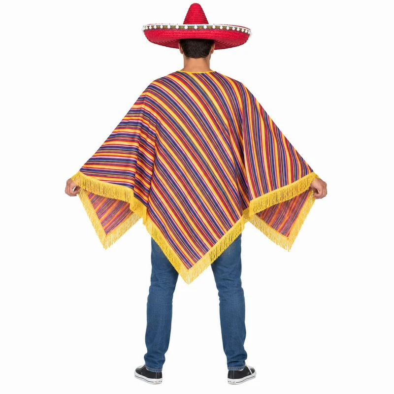 Mexiko Kostüm "Alechandro" Poncho mit Fransen | für Damen und Herren