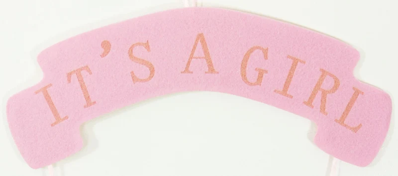 Baby Shower Party Dekoration - Wandbild It´s a girl - 54 x 32 cm Rosa