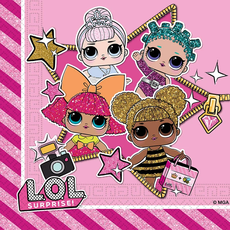 Servietten LOL Glitterati 20Stk/33x33cm
