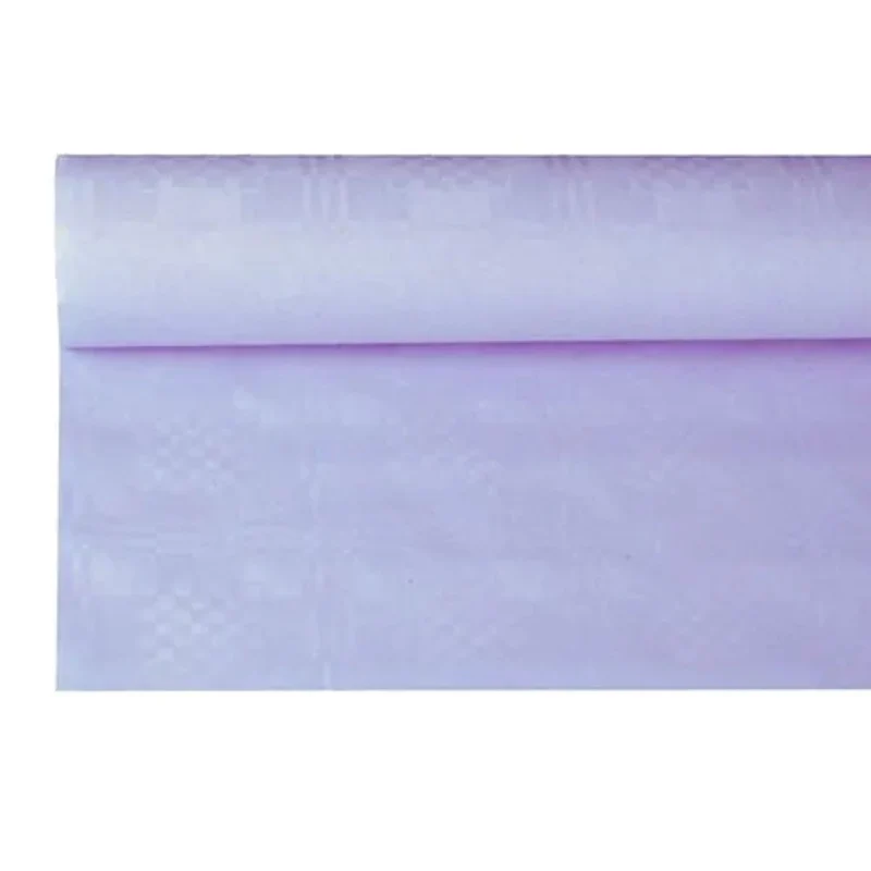 Tischdecke Papier Damastprägung 8x1,2m | Flieder