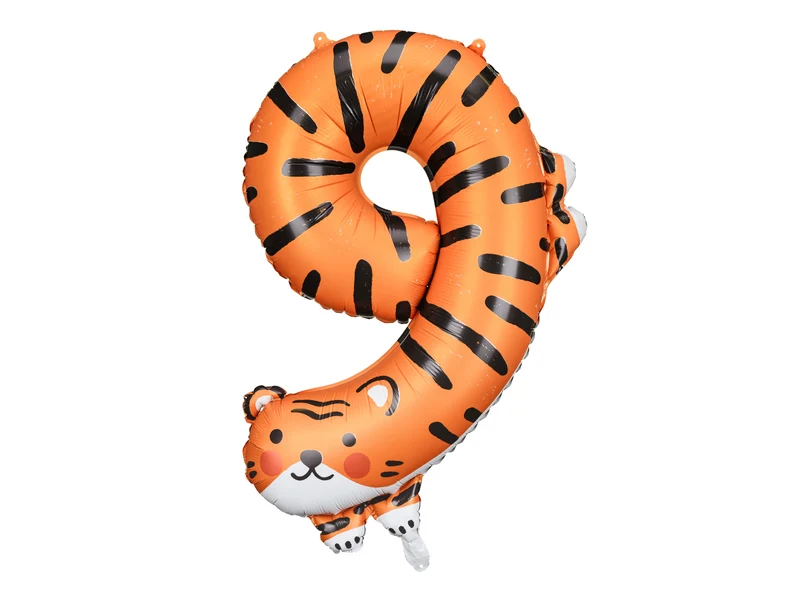 XXL Zahlen Folienballon 87 cm | #9 Tiger