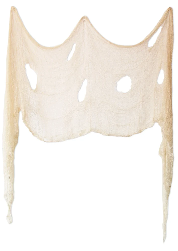 Dekostoff Lumpenstoff 180 x 75 cm - Halloween Dekoration | Creme