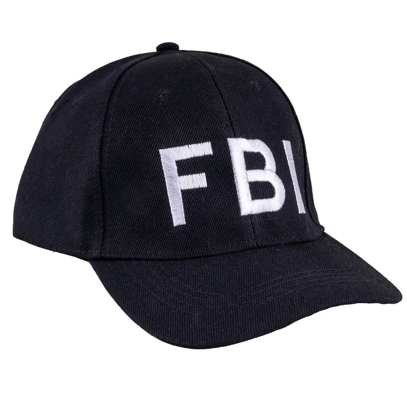 FBI Polizei Mütze für Erwachsene | Schwarz