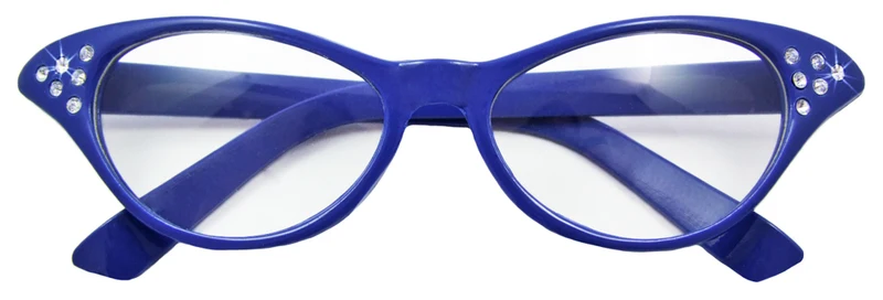 Fifties Cat Eye Brille "Diamond" | Damen Partybrille 50er Jahre Kostüm