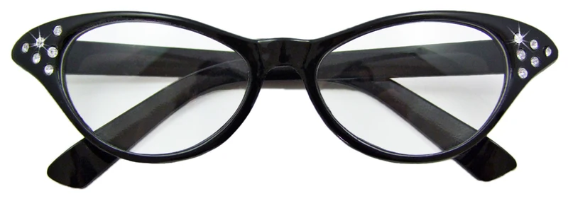 Fifties Cat Eye Brille "Diamond" | Damen Partybrille 50er Jahre Kostüm