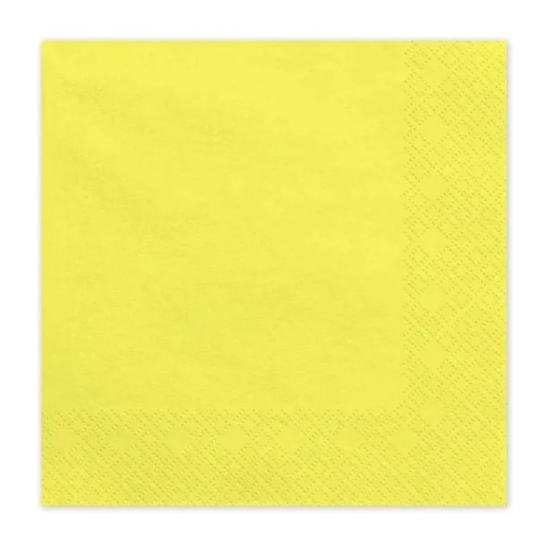 Servietten Uni 20Stk./33x33cm | Gelb