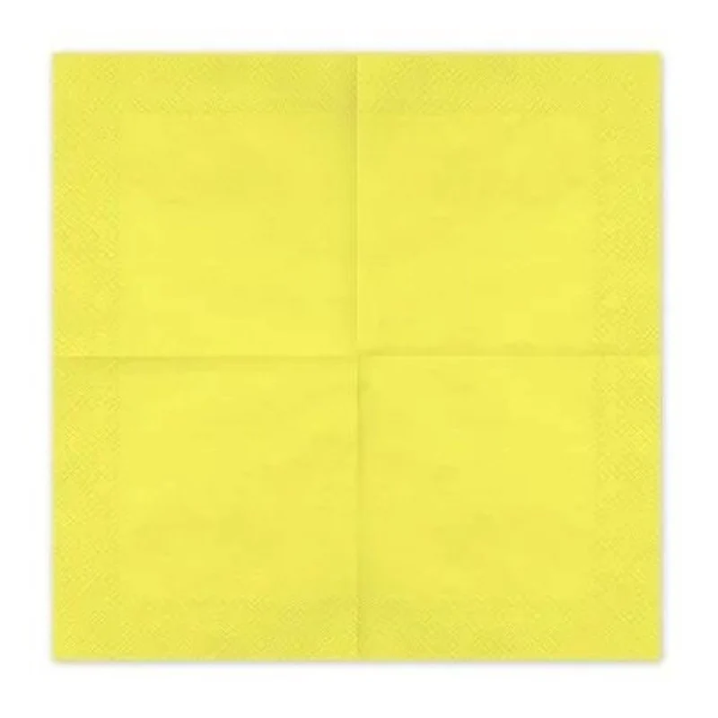 Servietten Uni 20Stk./33x33cm | Gelb