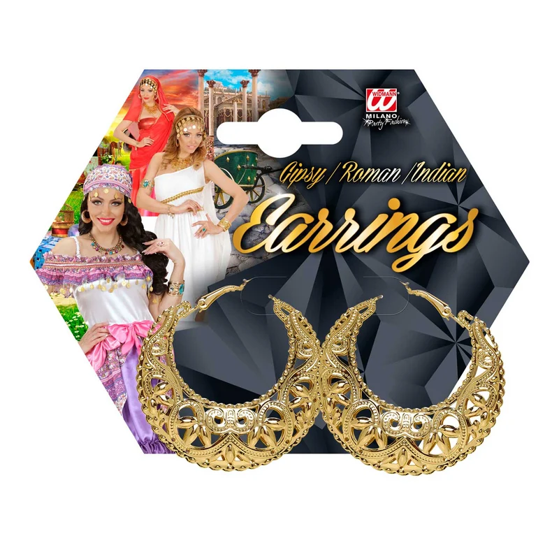 Römerin Ohrringe "Gipsy" | Gold - Schmuck Römer Kostüm