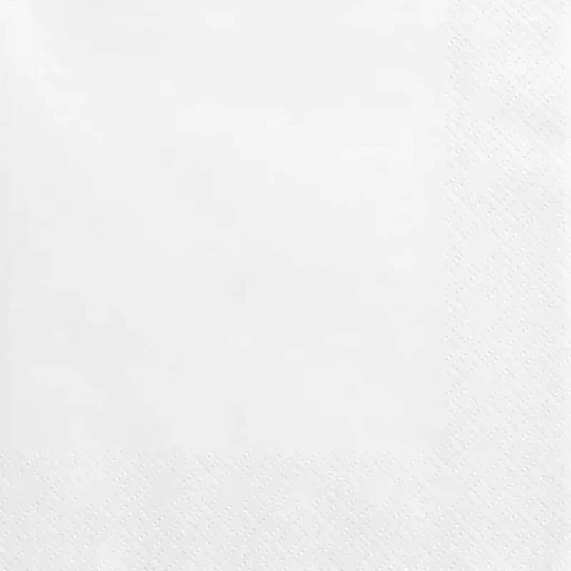 Servietten Uni 20Stk./33x33cm | Weiß