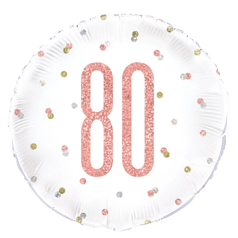 18"/Ø45cm Folienballon "Happy Birthday Glitz" | Rosegold #80