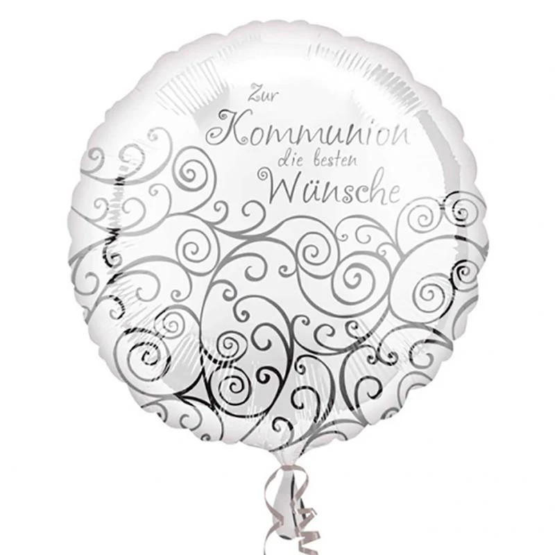 18"/Ø45cm Folienballon "Kommunion Beste Wünsche"