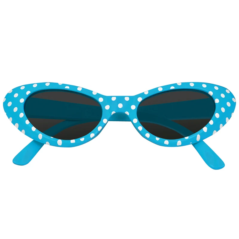 Cat Eye Brille Sandy mit Punkten | Hellblau