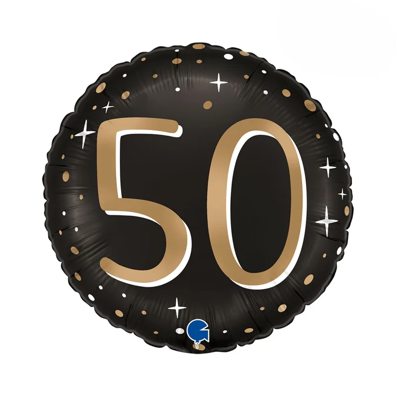 18"/Ø46cm Folienballon "Sparkling Black" | #50