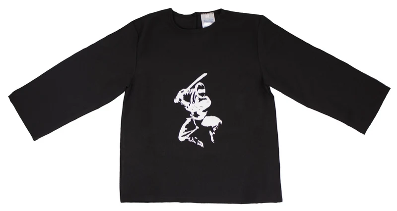 Ninja Kostüm Kinder 4-tlg.  Samurai Verkleidung Schwarz