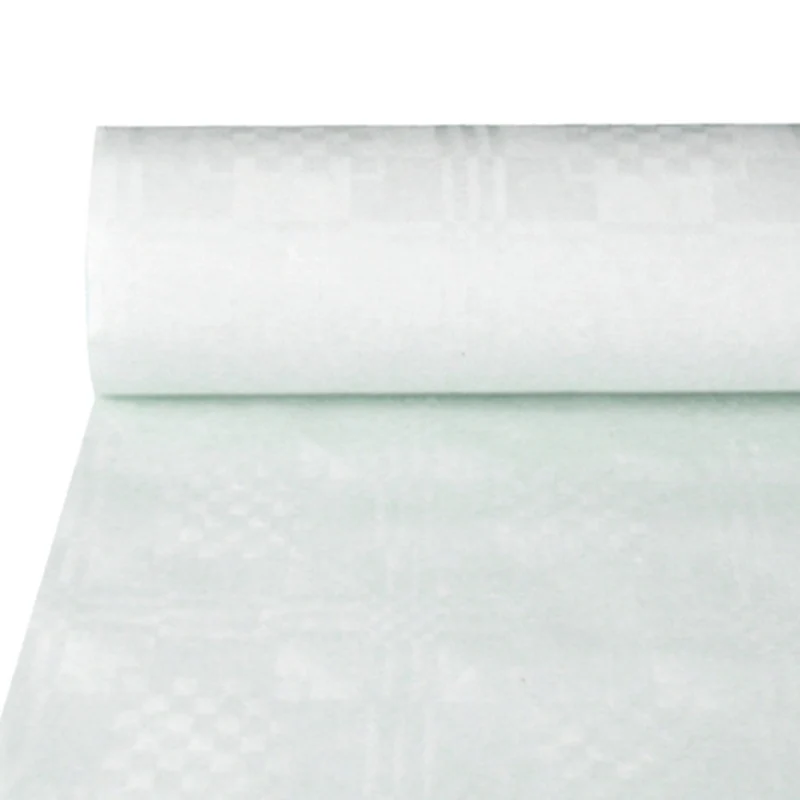 Damasttischtuch weiss 50m x 1,2m auf Rolle