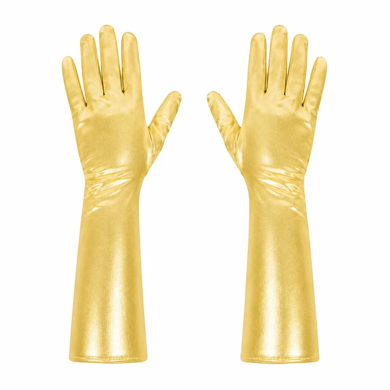 Glitzernde Handschuhe Shine 40 cm - Gold