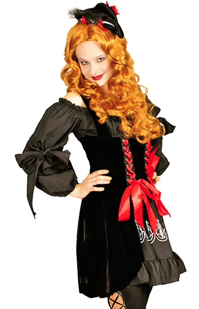 Piratin Sophia Kostüm für Damen - Kleid und Minihut
